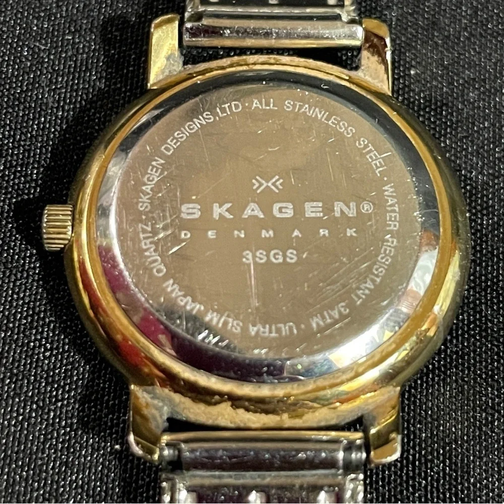 Skagen Silver and Gold Watch